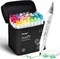 Ohuhu Alcohol Markers Brush and Fine Tip - 48-Color Alcohol-based Art Sketch Marker Set for Artist Adults Coloring Illustration - Brush and Chisel/ Brush and Fine Dual Tips- Honolulu 2/ Honolulu 2B - Refillable - AP Certificated